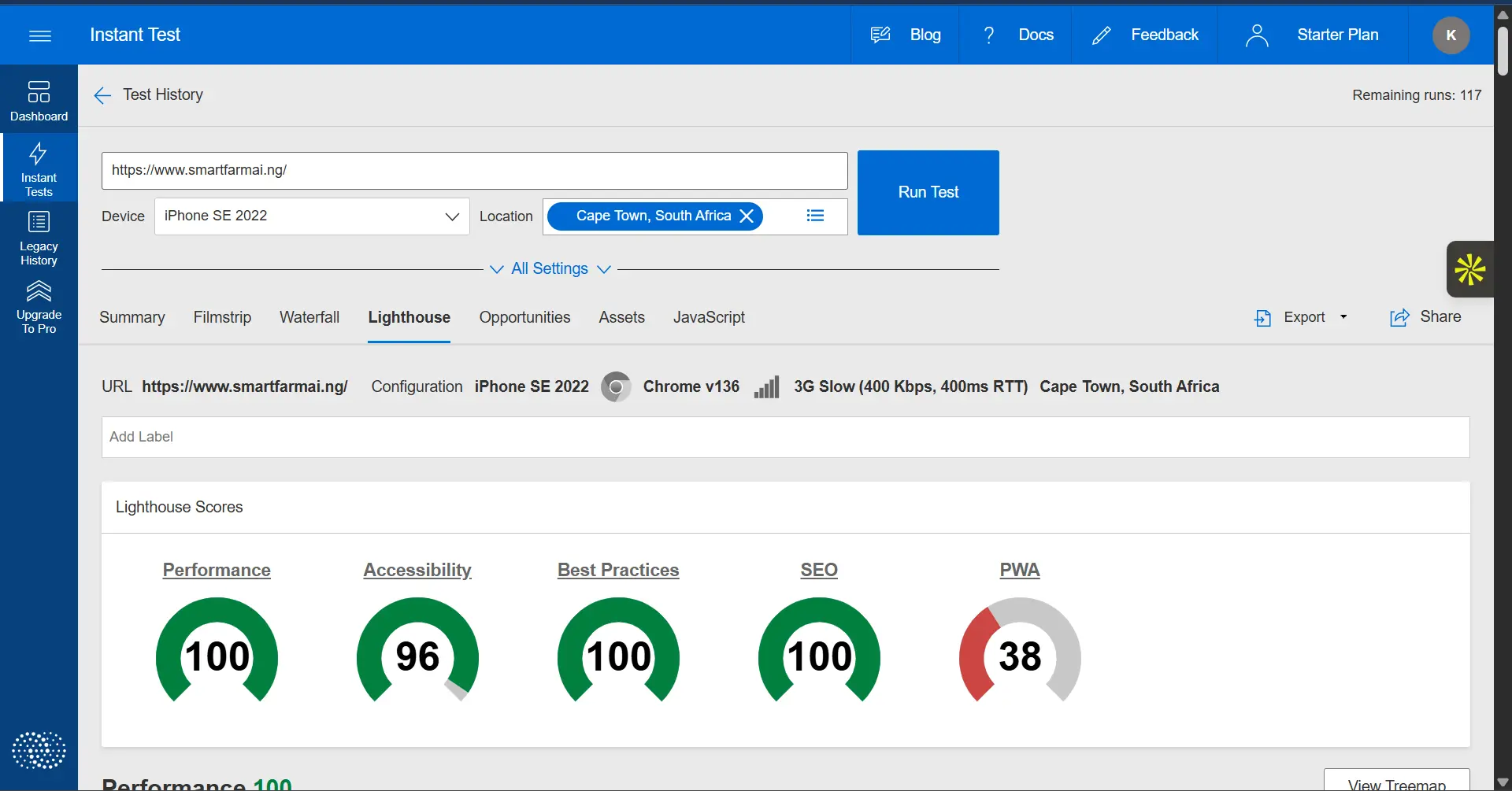 smartfarmai desktop performance report